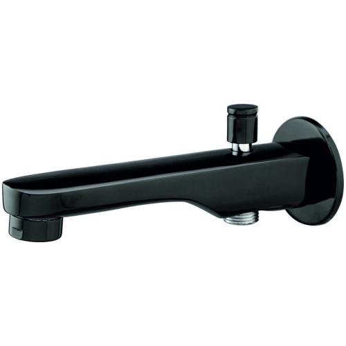 Wall Spout With Tip-Ton For Hand Shower With wall Flange Black